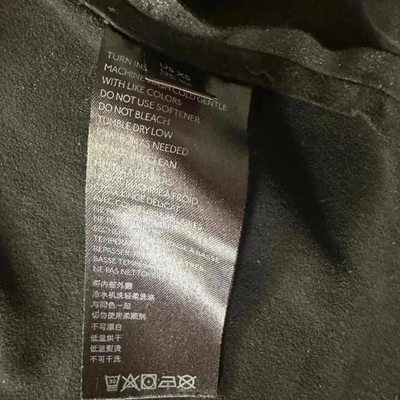 Free People Women's Size XS Ruched Zipper Back Mini Skirt Black Faux Suede - Picture 6 of 10